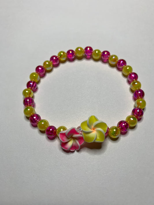 Hawaiian flower Stretch Bracelet