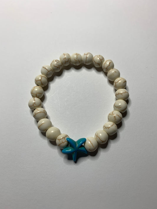 Creme Melt Crystal Bead with Star Fish