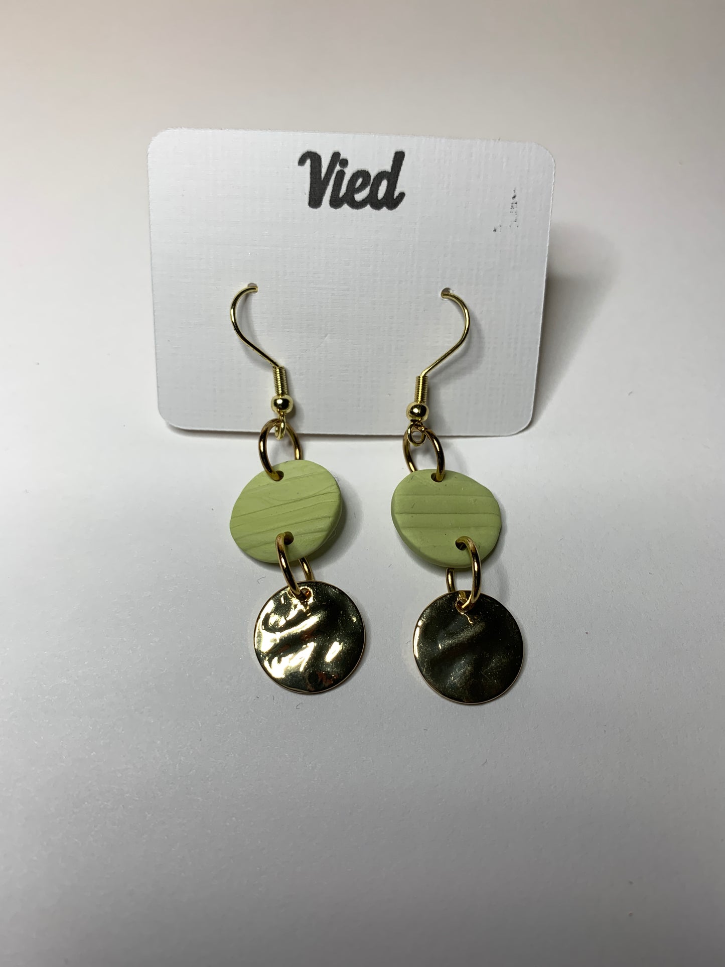 Polymer Clay Earrings / Mint