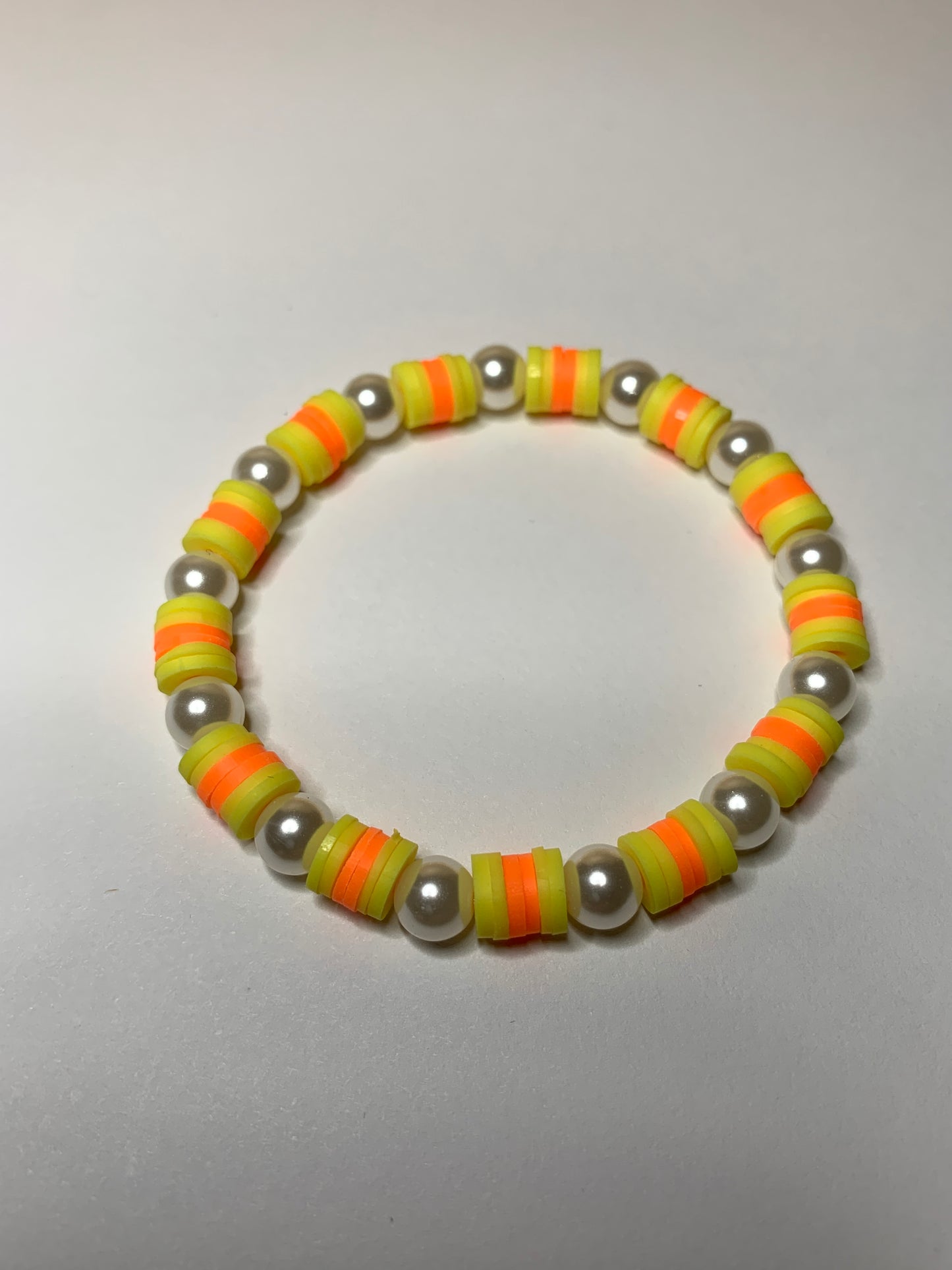 Clay Beaded / Orange and Yellow