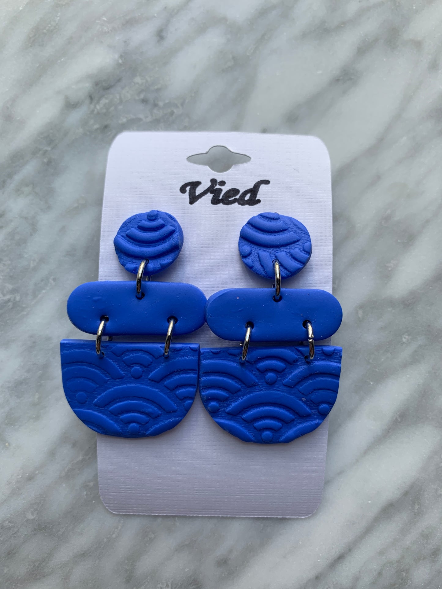 Polymer Clay Earring / Royal Blue