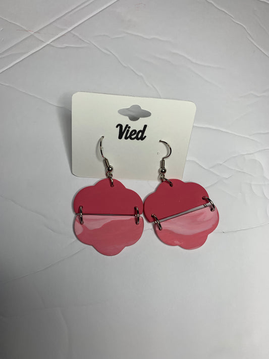 Polymer Clay Earring / Pink cloud