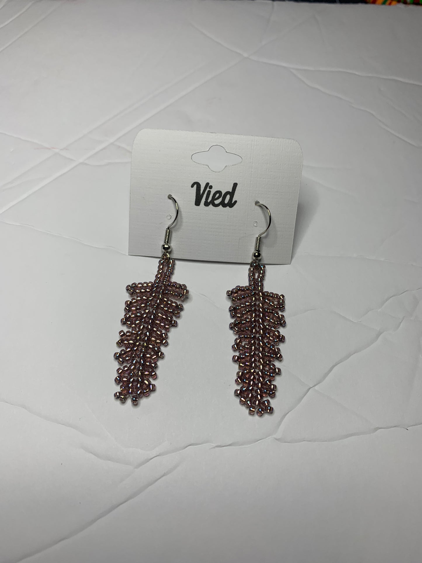 Seed Bead Earring / Lilac