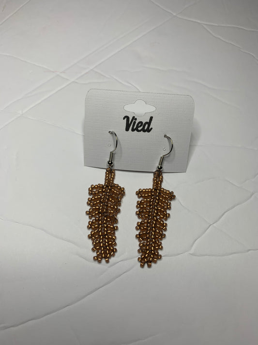 Seed Bead Earring / Bronze