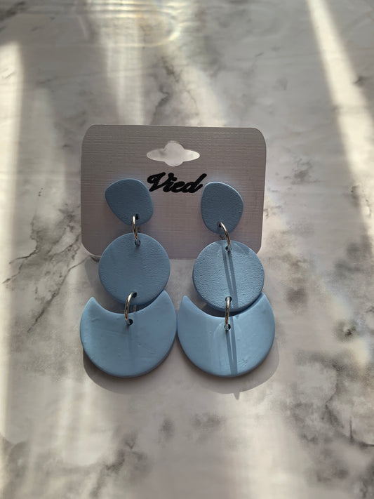 Polymer Clay Earring / light blue