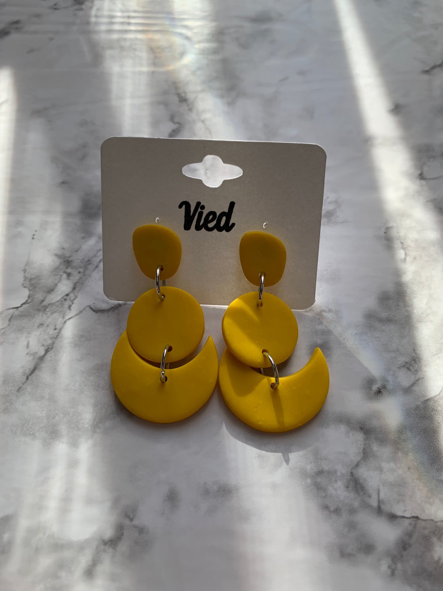 Polymer Clay earring / yellow