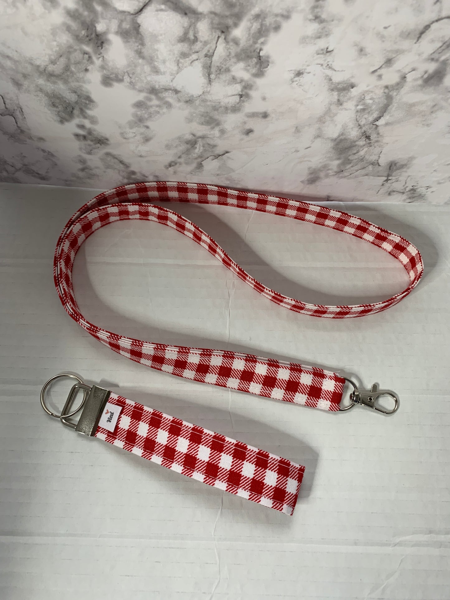 Key fob wristlet and Lanyard Set