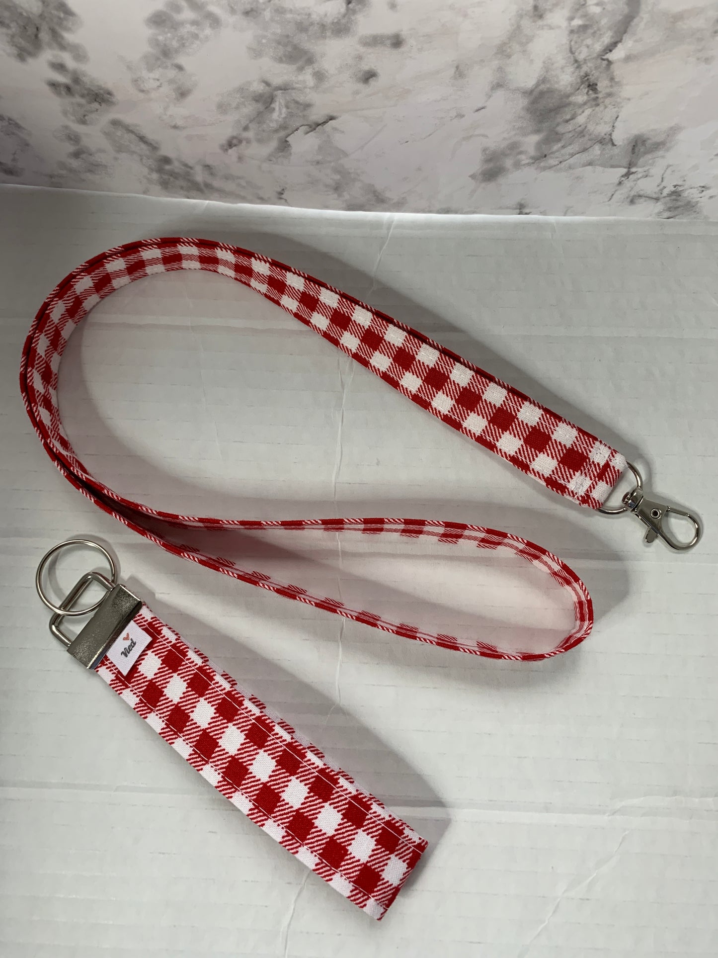 Key fob wristlet and Lanyard Set