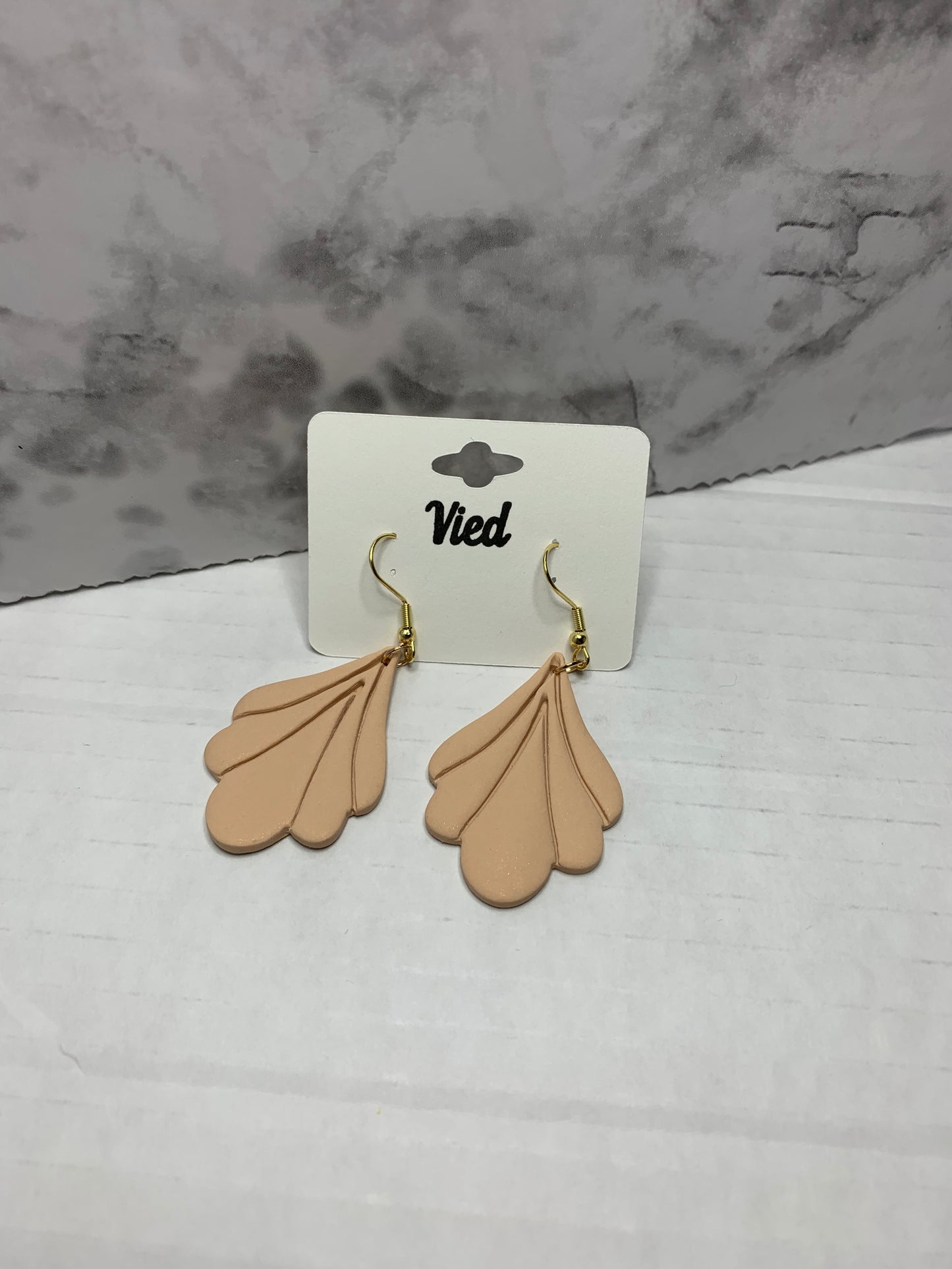 Polymer Clay Earring / Beige